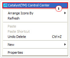 Desktop -> Catalyst Control Center