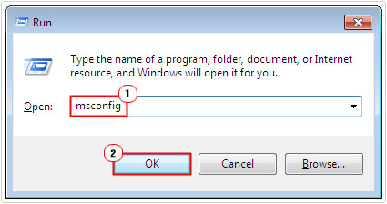 run msconfig command
