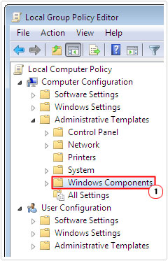 gpedit -> Computer Configuration/Administrative Templates/Windows Components/