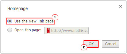 home -> Use the New Tab page