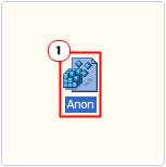 double click on Anon.reg file