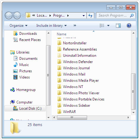 program files -> quickset deleted