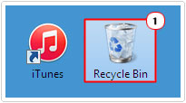 click on recycle bin on desktop
