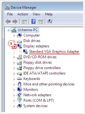 device manager -> component