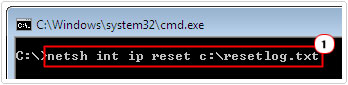 command prompt -> netsh int ip reset c:\resetlog.txt