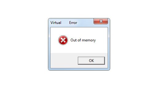 cómo resolver un error de falta de memoria cerca de vb6