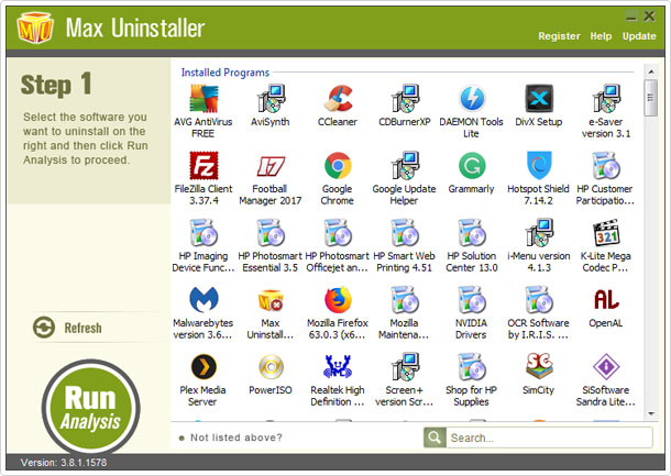 max uninstaller review - user interface