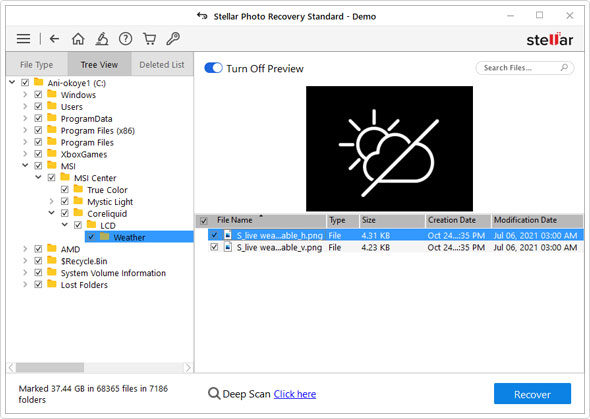 the recovery process in stellar phoenix photo recovery