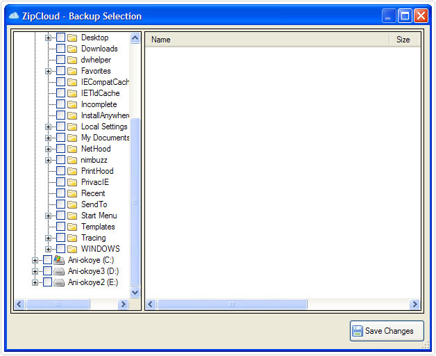 file selection screen