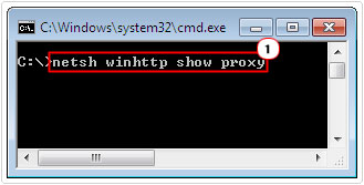 command prompt -> netsh winhttp show proxy