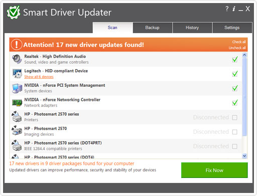 results from smart driver updater
