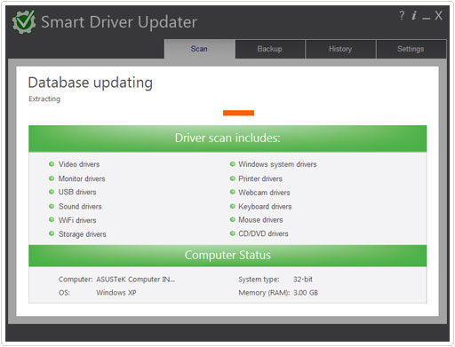 interface for smart driver updater