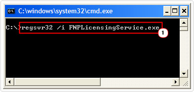 command prompt -> regsvr32 /i FNPLicensingService.exe -> enter