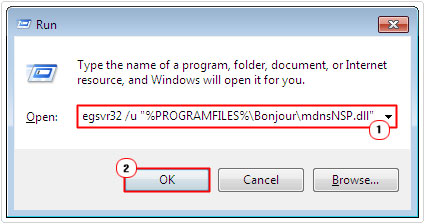 mdnsNSP.dll (MDNSResponder.exe) -> unregister 