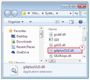 change gdiplus.dll in system32 to gdiplusOLD.dll