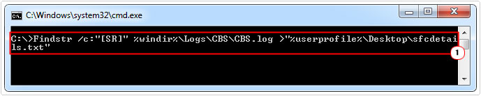 extract cbs.log content to sfcdetails.txt