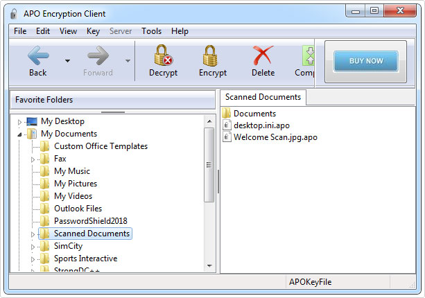 folder encrypt using apo