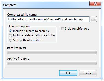 compressing file with apo encryption