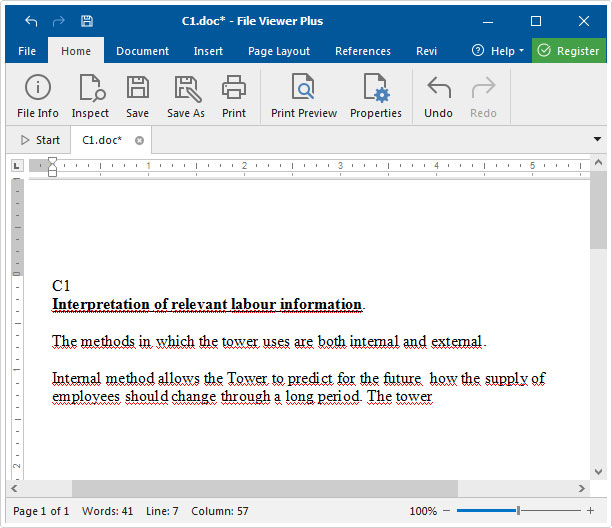 File Viewer Plus -> open -> document