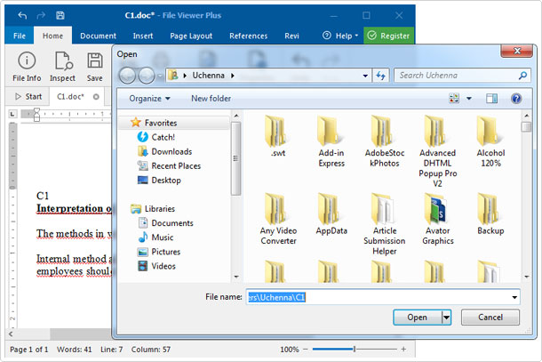 File Viewer Plus -> open another document