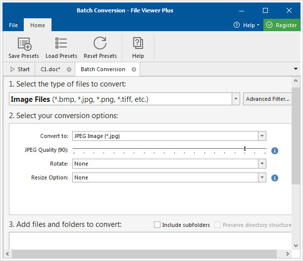 File Viewer Plus -> batch converter