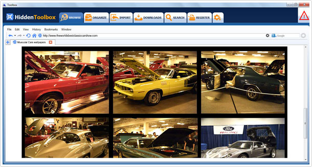 Hidden Toolbox -> internet browser