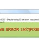 How to Fix Runtime Error 1507