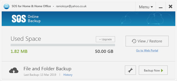 windows program for SOS Online Backup