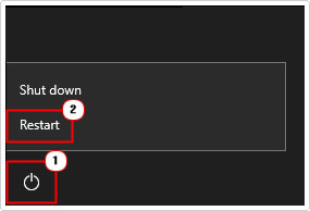 restart computer holding down shift