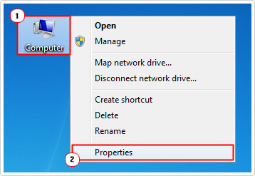 open properties in my computer