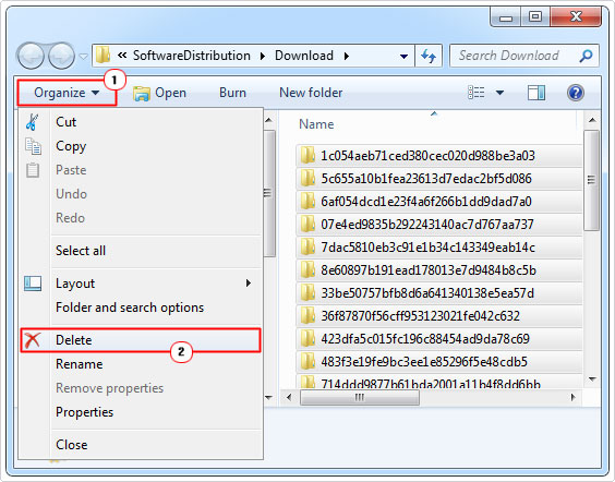 delete all folders in download folder