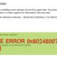 Repairing Windows Update Error 0x80248007
