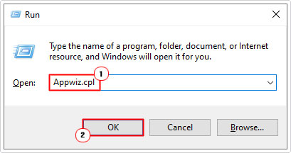 open add or remove programs using run command