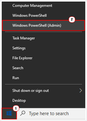 open powershell in windows 10