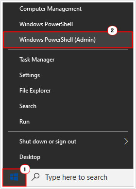 open windows powershell in Windows 10