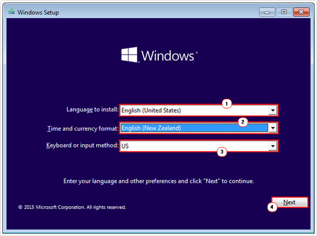 configure windows 10 setup and click on next