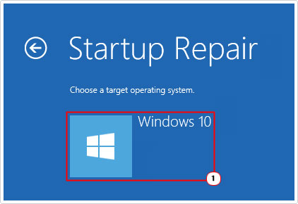 click on windows on startup repair screen