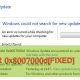 Fixing Windows Update Error 0x8007000d
