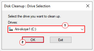 select main drive then click on ok