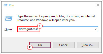 open device manager using run box