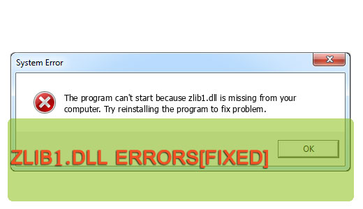 how to repair zlib1.dll errors