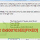 How to Fix Error 0x800703EE