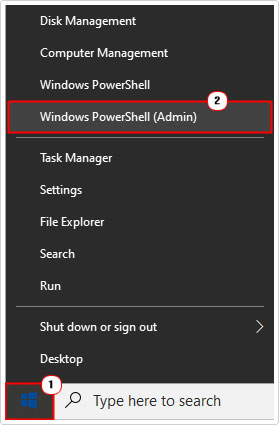 click on Windows PowerShell from start button