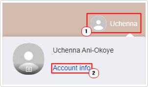 click on Account Info under username