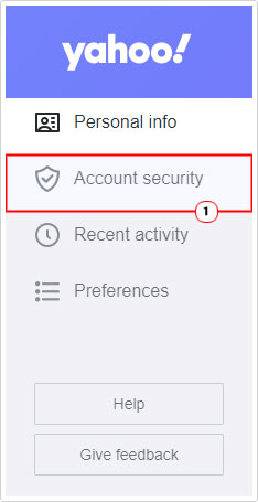 select Account Security from account info