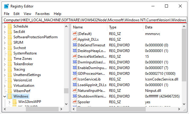 go to WOW6432Node registry path