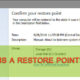What Is a Restore Point?