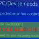 How to Fix Error Code 0xc0000017