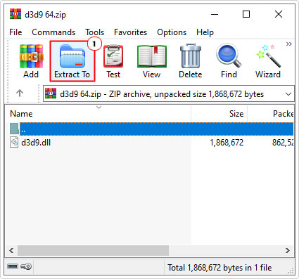 extract d3d9.dll to system32 folder
