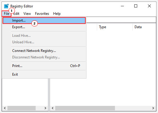 import registry file in registry editor